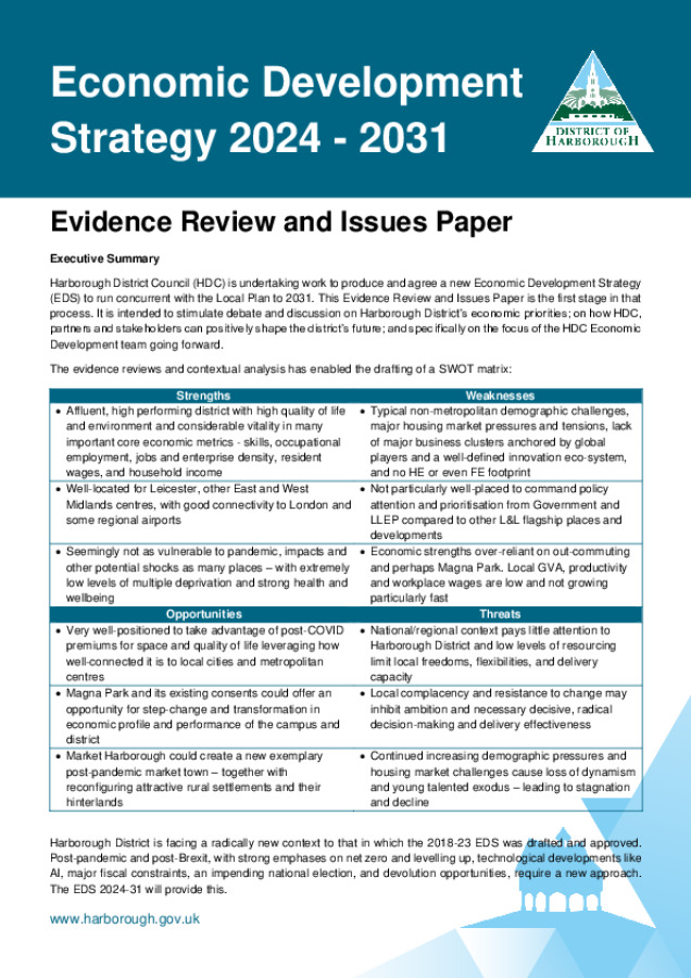 Evidence Review and Issues Paper (2024-2031)